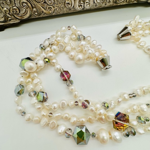 GORGEOUS Pearl Heliotrope Statement Necklace - Picture 10 of 17